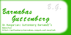 barnabas guttenberg business card